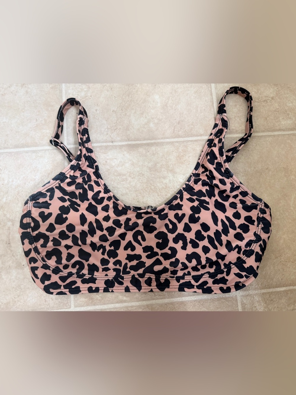 Leopard Print Bathing Suit Top